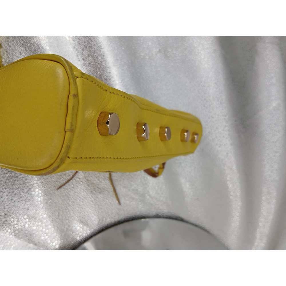 Rebecca Minkoff Yellow Leather Crossbody Bag Purse Zipper - Picture 15 of 16